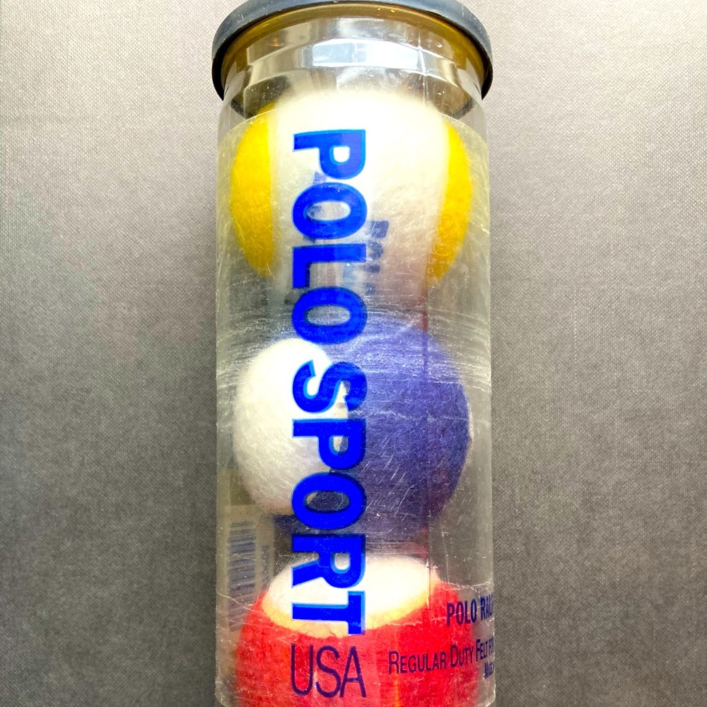 Brand New Vintage Polo by Ralph Lauren Tennis Balls, Sealed Can, Collectible!